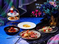 【ご褒美ディナー★乾杯スパークリング付き！TWGを含む2時間カフェフリー】ギャラクシーミニアフタヌーンティー付き選べる前菜、メイン プリフィックスコース《ご予約制》