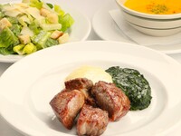 【Lunch】ーSTEAK BITES COURSEー熟成サイコロステーキ(※コースのみ)