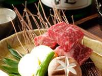 <All rooms are private> Irori-yaki lunch kaiseki plan to enjoy Hokushinetsu brand beef - 9 dishes in total - + 1 drink of your choice