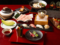 [Includes small sukiyaki pot] Sushi course_Table seating