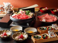 Specially selected Yamagata Kuroge Wagyu beef sukiyaki course