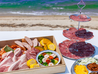 感謝割引【牛タンタワー付き//プレミアムBBQプラン】牛タンタワー＆贅沢3種お肉＆タコスプレート(飲み放題別)