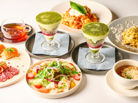 【THE PARFAIT】選べるパスタ・パティシエ特製のパフェなど全５品 スパークリンングワイン含2時間飲み放題