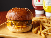 100% Tokyo Beef  Cheddar Cheese Burger
