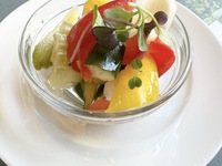 Homemade pickles of colorful vegetables