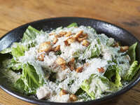 Homemade chicken ham and avocado Caesar salad
