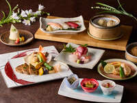 [Akan] Scallop and Pork & Three Pieces of Fresh Sushi Course