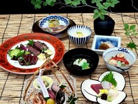 【個室確約！！】個室プラン 黒毛和牛と仙台名物牛タンが一緒に愉しめる　夏の彩り会席　嵯峨
