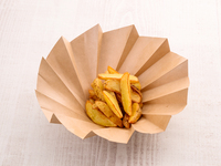 Fried potato with salt