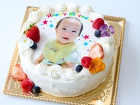 ＜事前決済＞メモリアルケーキフォトケーキ 4号（直径約12㎝）