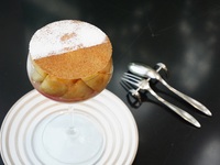 デザートを期間限定「パフェ ピーチメルバ」に変更！