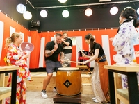 Japanese drumming experience ※All-you-can-drink included【3,000 yen course】