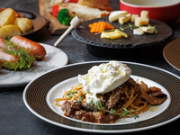 [Food only] Thick-cut rib-eye steak with cheese and raw honey cart - a highly satisfying premium plan