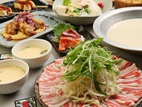 【2H飲み放題付き】京都ポークのしゃぶしゃぶ、若鶏の京しば漬タルタル南蛮など全8品
