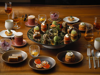 Autumun Afternoon Tea and Tea Pairing+Glass Champagne