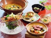 旬の逸品  能登産鮑と能登牛の会席　ワンドリンク付