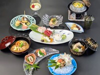 【開業２８周年記念特別ペア懐石】名物・治部椀など 全8品　選べる1ドリンク付き＋日本酒『能登乃国　宗玄』300ml１本付き
