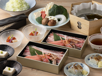 【厳選豚肉とずわい蟹】出汁しゃぶ会席 「あやめ」