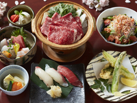 【個別配膳】特選黒毛和牛すき焼き会席コース8000円