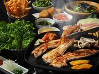 8月15.16.17日の3日間。お盆休みはBBQ【サムギョプサルコース】120分 アルコール飲み放題付　4,900円⇒4,000円