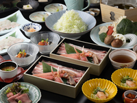 【Official site exclusive discount】【Selected pork and snow crab】Dashi-shabu kaiseki “瓢嘻 (Hyōki)” ¥18,000 → ¥17,400