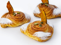 Premium Pumpkin and Caramel Nut Danish (October–November)