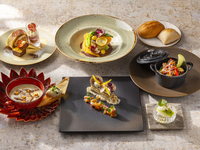 kakitsubata + Dessert Plate — ¥8,600 10/1–11/30