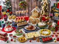 [Online reservation — limited arrival time, 50 guests daily, 15% OFF] Christmas Sweets Buffet “Teddy Bear in London” (Adult)
