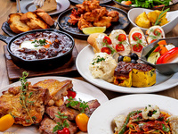 【简单】自制意大利面和意大利面、炸鸡薯条等经典简单套餐◎8道菜品3,980日元（附无限畅饮）