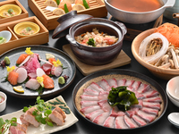 本ずわい蟹の土鍋と寒鰤つゆしゃぶコース　全7品