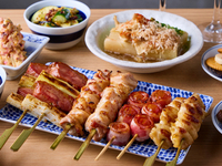 ★金・土★　【お手軽定番コース5,000円（税抜）】スパークリング含む2時間飲み放題付　「名物湯葉しゅうまい」「炭焼き3種」が入ったお手軽定番コース