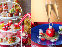土日祝【クリスマスオーナメントのベリームース付き】★スパークリングワインで乾杯★苺づくしのクリスマスフェスティブアフタヌーンティー（2時間カフェフリー）