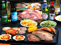 【飲み放題無制限！】ワンランク上のBBQを！黒毛和牛にシーフード付きリバーサイド・プレミアムBBQプラン　120分飲み放題付き　6500円→6000円