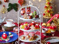 【6600】Xmasオーナメントのベリームース＆苺尽くしのクリスマスフェスティブアフタヌーンティー～2時間カフェフリー（平日～12/19)