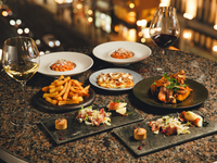 [Dinner Party Plan] A five-course shared meal featuring seasonal winter dishes, including pasta made with colorful winter vegetables and a main dish.