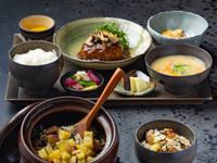 福井県産打ち豆ととみつ金時の土鍋ごはん膳