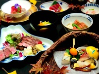 【夜景×仙台名物厚切り牛タンと仙台牛モモ肉が愉しめる彩り会席】　嵯峨　