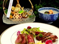 【ランチ×黒毛和牛と仙台名物厚切り牛タンが愉しめる彩り会席】　嵯峨　