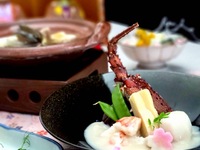 【個室確約！！】個室プラン 名物のすっぽん鍋 　伊勢海老　仙台牛を織り込んだ贅沢会席】　都