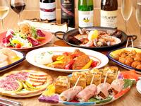 【ESPANOLAコース】ピンチョスやミックスパエリアなど全7皿＋生ビールやカヴァなど飲み放題（2時間制）