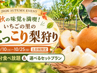 ★にっこり梨2個狩り&カフェおまかせランチ