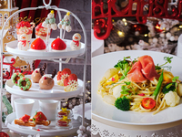 ＜特別会場へご案内＞ランチB（メイン料理：パスタランチ）付き　ハピネス クリスマスアフタヌーンティー　2時間カフェフリー（土日祝）