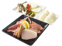 【秋の屋上BBQ】BBQセット（お肉＋野菜、おにぎり）