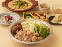 鶏コクしょうゆ鍋コース【飲み放題つき】