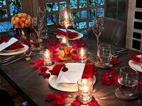 【X'mas限定ディナー】薔薇のテーブルコーディネート×和牛やオマール海老などのついたシェフおまかせ特別コース（９０分制）