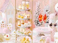 ＜土日祝＞『スペシャルデザート&スペシャルドリンク付きホワイトベアのクリスマスアフタヌーンティー』❄降り積もる真っ白な雪❄ホワイトで仕上げたスイーツの数々！マリアージュフレール1杯＋その他ドリンクお替り自由　11月15日（土）～12月19日（金）