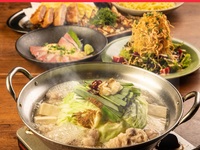 【池袋限定宴会プラン】博多もつ鍋×胡麻ぶりなど全8品　2時間飲み放題付き4,000円　