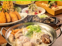 【贅沢九州宴会コース】九州珍味種盛り合わせ×九州名物ごろ焼き×もつ鍋or水炊きから選べる鍋等全10品　3時間飲み放題付き　6,000円