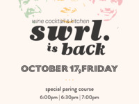 【10/17(Fri) 】swrl. is back - Seats only reservation