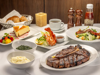 [OSAKA Dinner Course] The most popular dinner! Aged T-bone steak, 2 side dishes, dessert, and 7 other dishes. From November 1st.